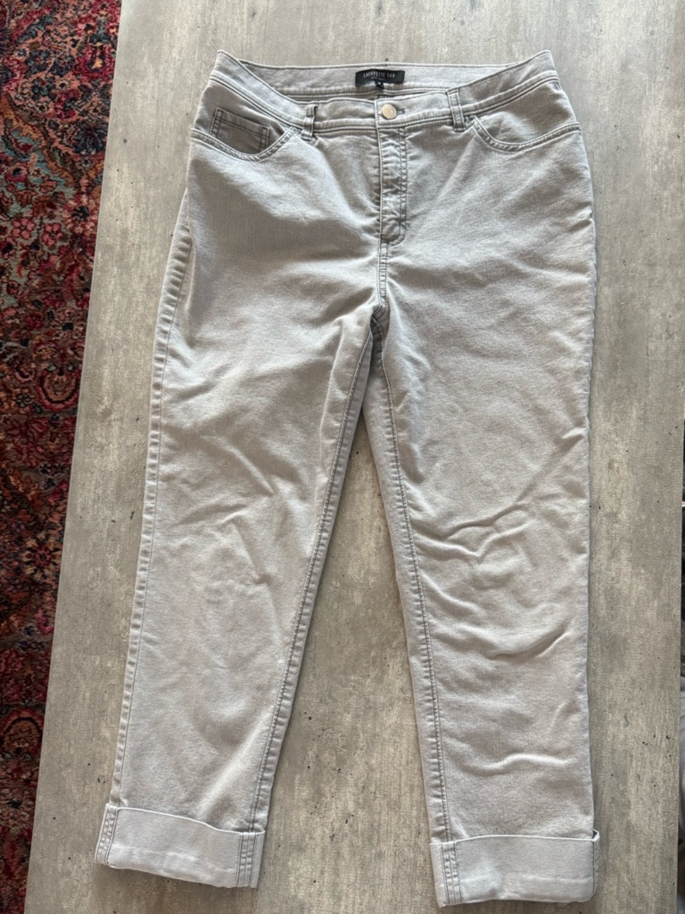 Lafayette 148 cuffed jeans gray